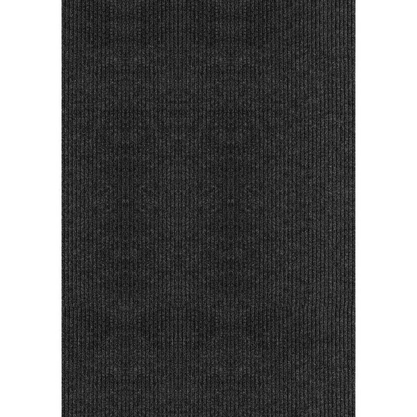 Multy Home Platinum MT Carpet, 45 ft L, 36 in W, Runner, Ribbed Pattern, Polyester Rug, Charcoal 1004344EA